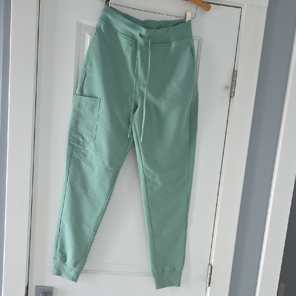 Mandala Mint Green Jogger Scrub Pants